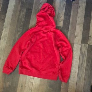 Small, kids red nike pullover hoodie.